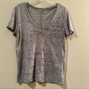⭐️ BDG Grey Burnout V-Neck Tee Shortsleeved Shirt